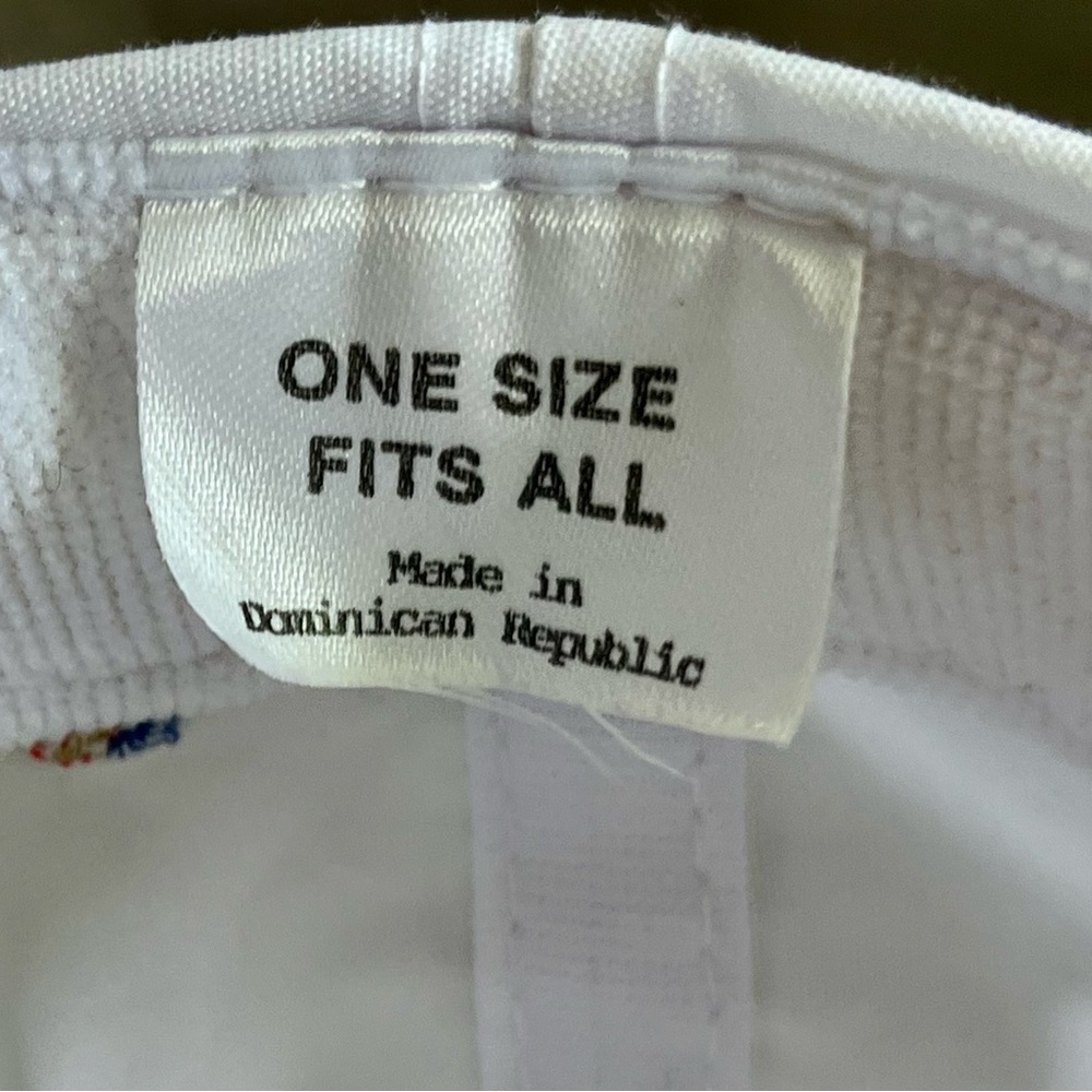 White Cap with Embroidered Logo - Picture 8 of 9